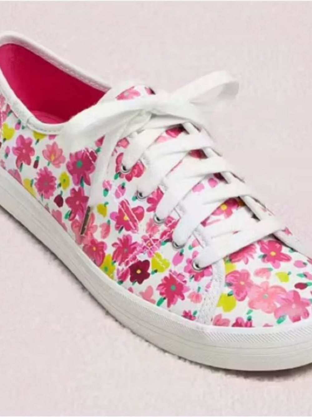 Keds X Kate Spade Kickstart Floral Sneakers, Leather, size 9